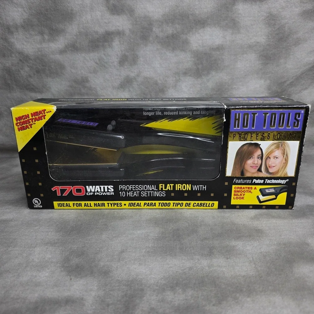 HOT TOOLS PROFESSIONAL FLAT IRON MODEL 1190v2 170 Watt 10 Setting NIB